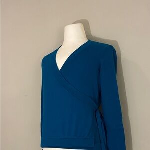 Talbots Teal V-Neck Wrap Sweater 5/$50
